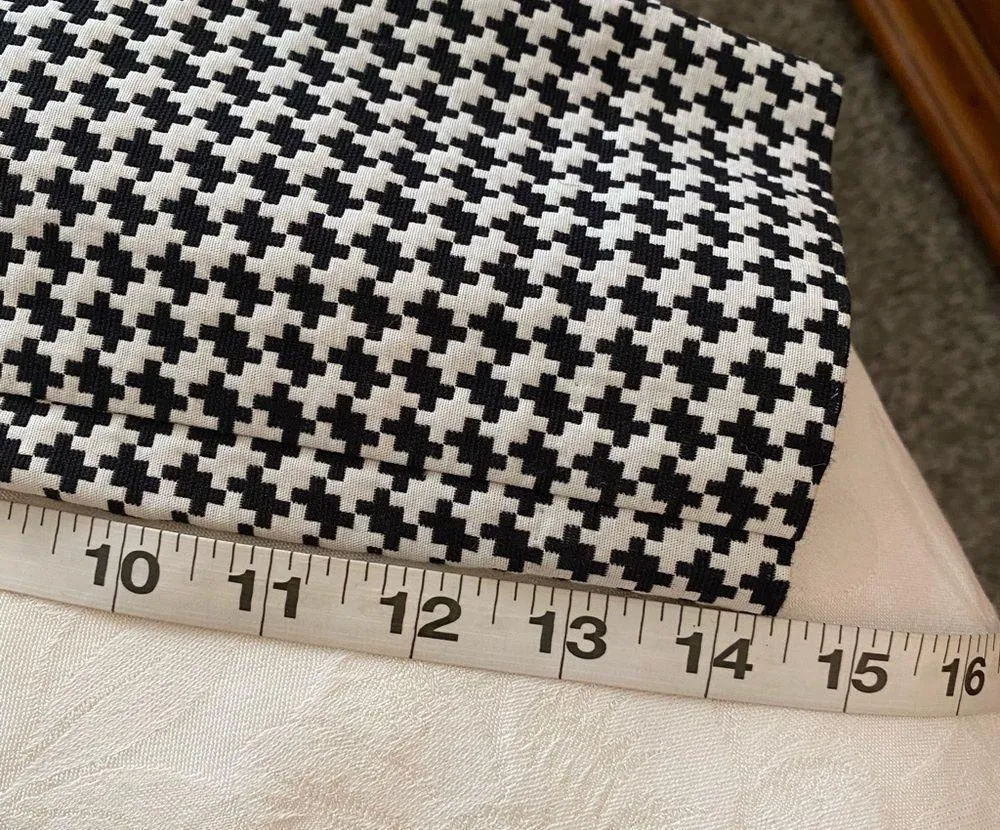 Liz Claiborne Black & White Houndstooth Cotton Jacket M - Image 7