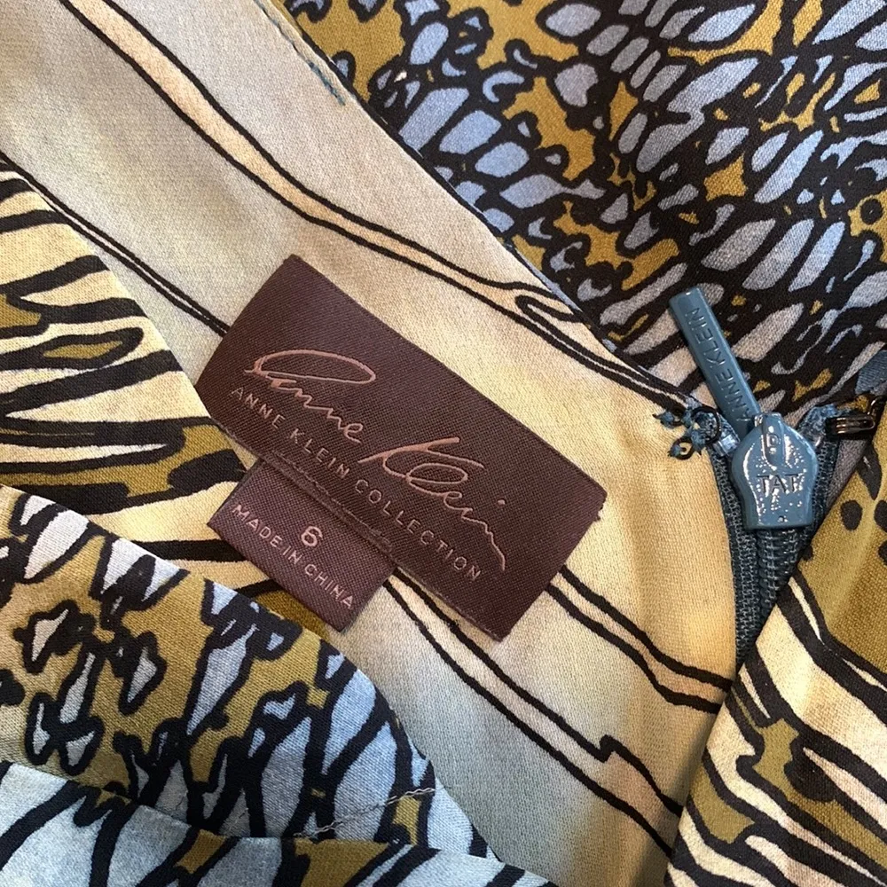 ANNE KLEIN SILK DRESS Sz: 6 - Image 9
