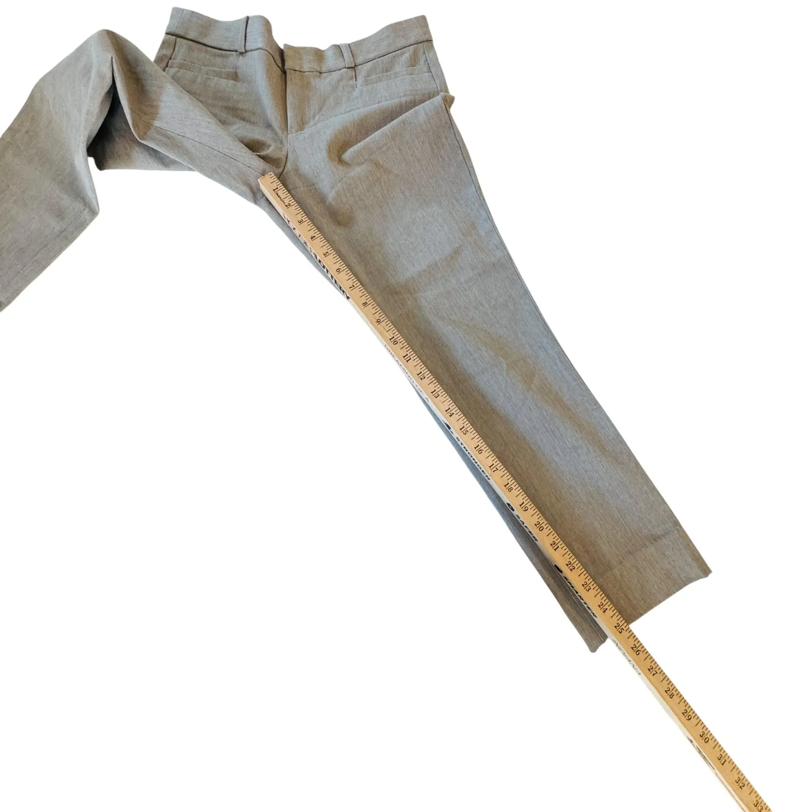 Banana Republic Sloan‎ Slim Ankle Pants Gray 2P Petite Work Trouser Dress Office - Image 7