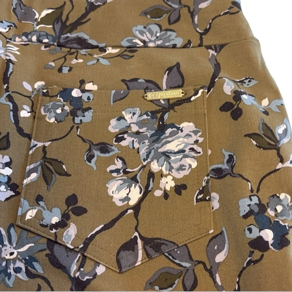 Spartina Maren pull on pants Olive Floral size XS - Image 3
