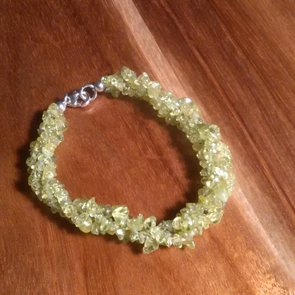 Peridot Chips Sterling Silver Bracelet - Image 5