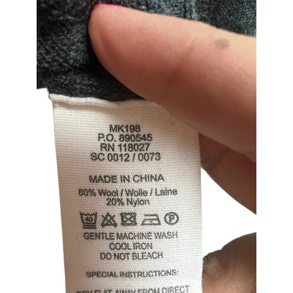 Boden Women's Pullover Quarter Zip Wool Blend Gray Sweater Medium - Image 4