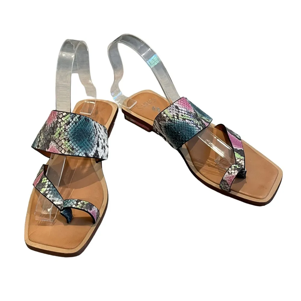 Sarto by Franco Sarto Ediana Sandal Orchid Snake Leather, Sz 8 - Image 2