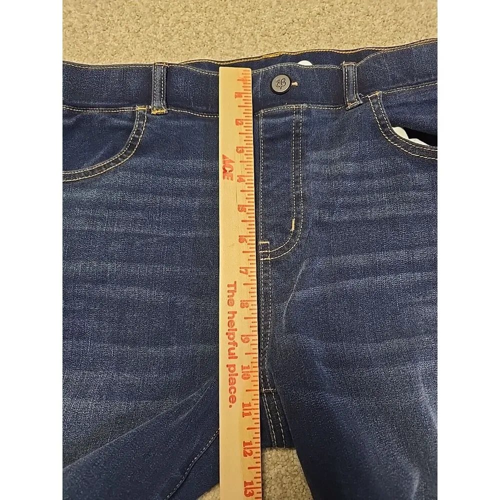 Betabrand 4-Pocket Jeans Sz Large Yoga Denim Pull on Pants Dark Wash Straight - Image 6