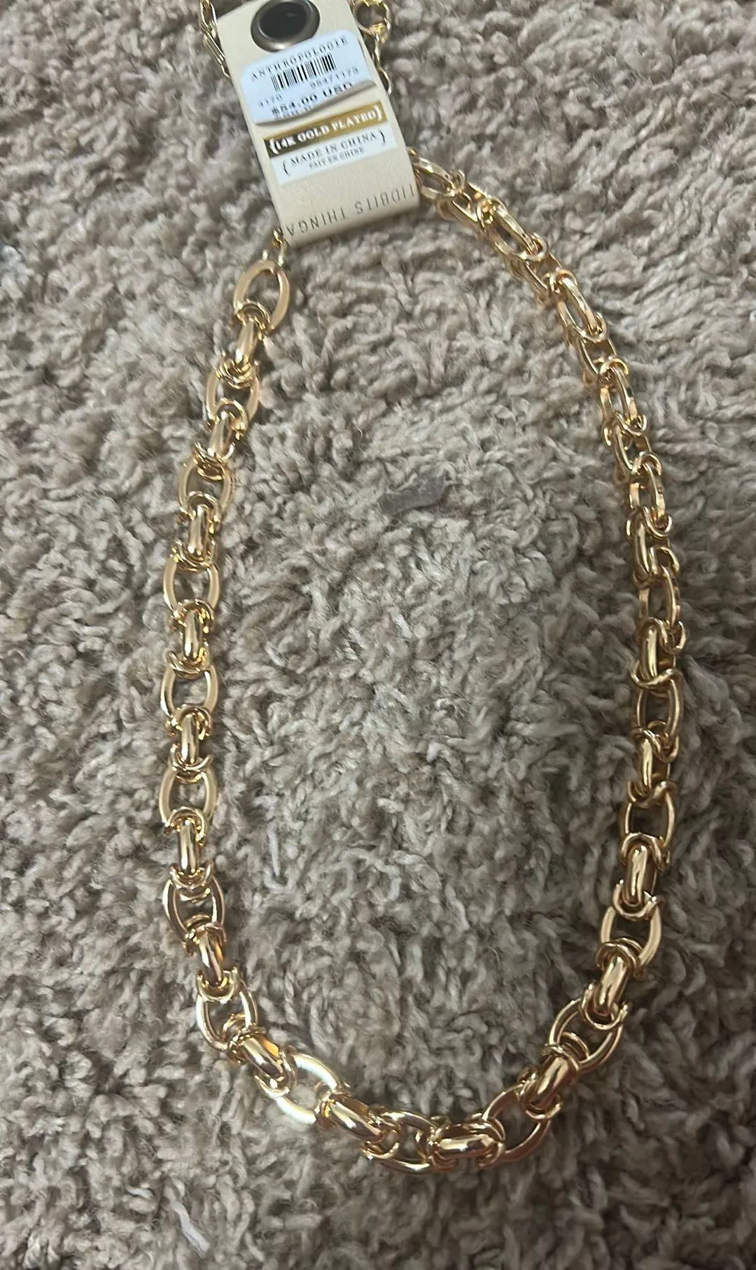 Anthropologie Gold Necklace Layered chain  - Image 2
