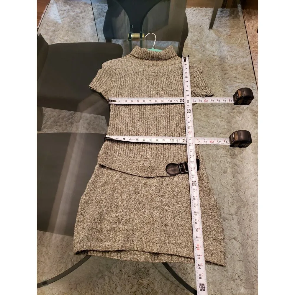 J. J. Always Women's Green Cotton High Neck Short Sleeve Knee Length Dress Large - Image 11