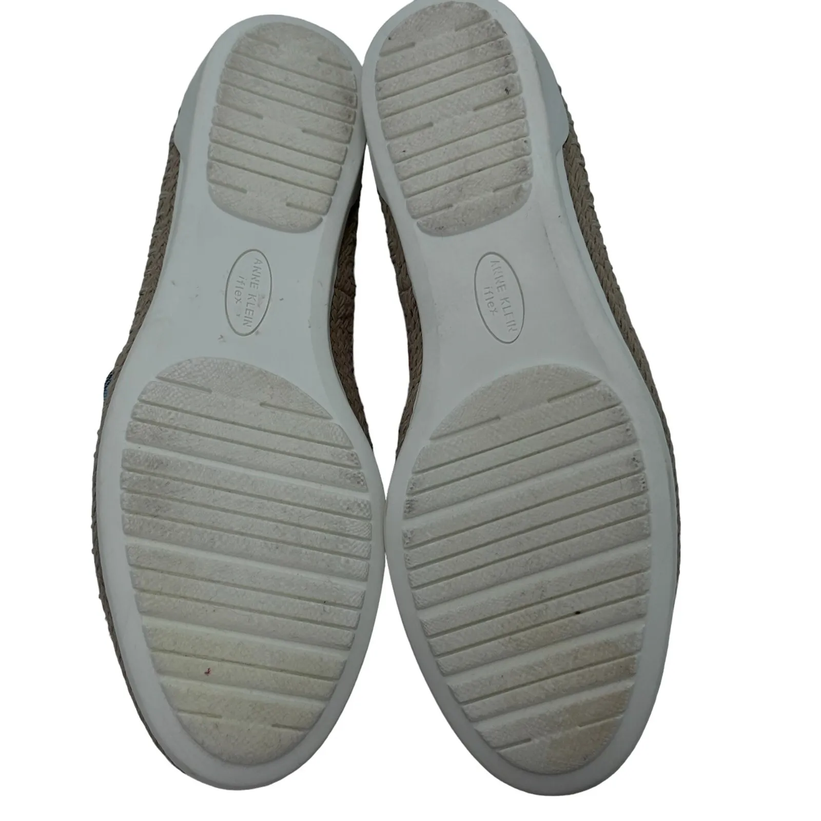 Anne Klein iflex Shoes Womens 7.5 M Akzetta Colorful‎ Fabric Silver Toe Cap Zip - Image 7