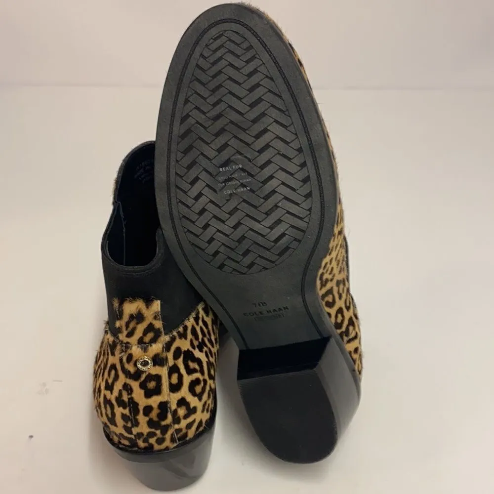Cole Haan Gia Leopard print calf hair Bootie size 7 1/2B A1 - Image 12