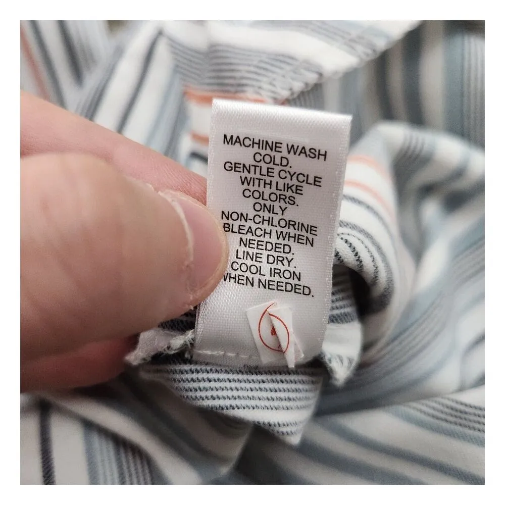 Cato Womens 24W High-Rise Cropped Striped Pants Ruched Ankles Stretch NWT - Image 2