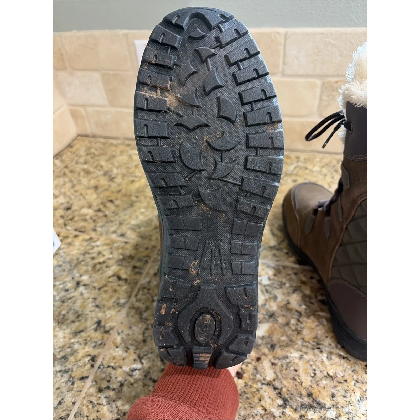 Natural Reflections Brown Leather Hiking Waterproof Outdoor Snow Boots Womens 10 - Image 9