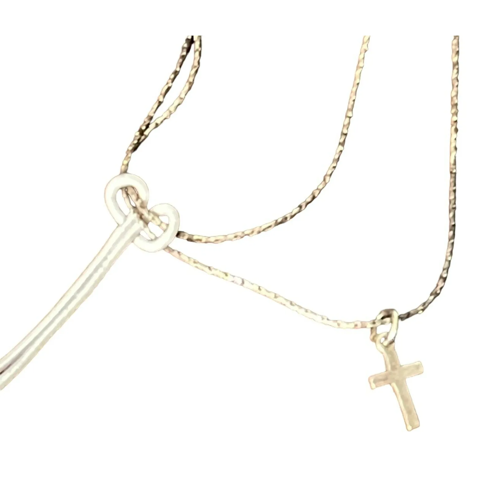 Mia Fiore Cross w/ Stone Pendant‎ Necklace 925 Sterling Silver Italy Adjustable - Image 7