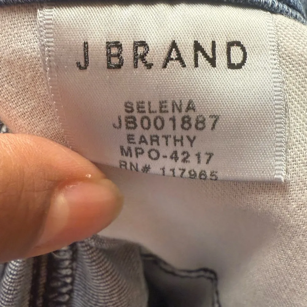 J Brand Women’s Selena Mid-Rise Cropped Bootcut Jeans Earthy Wash Blue Size 25 - Image 5