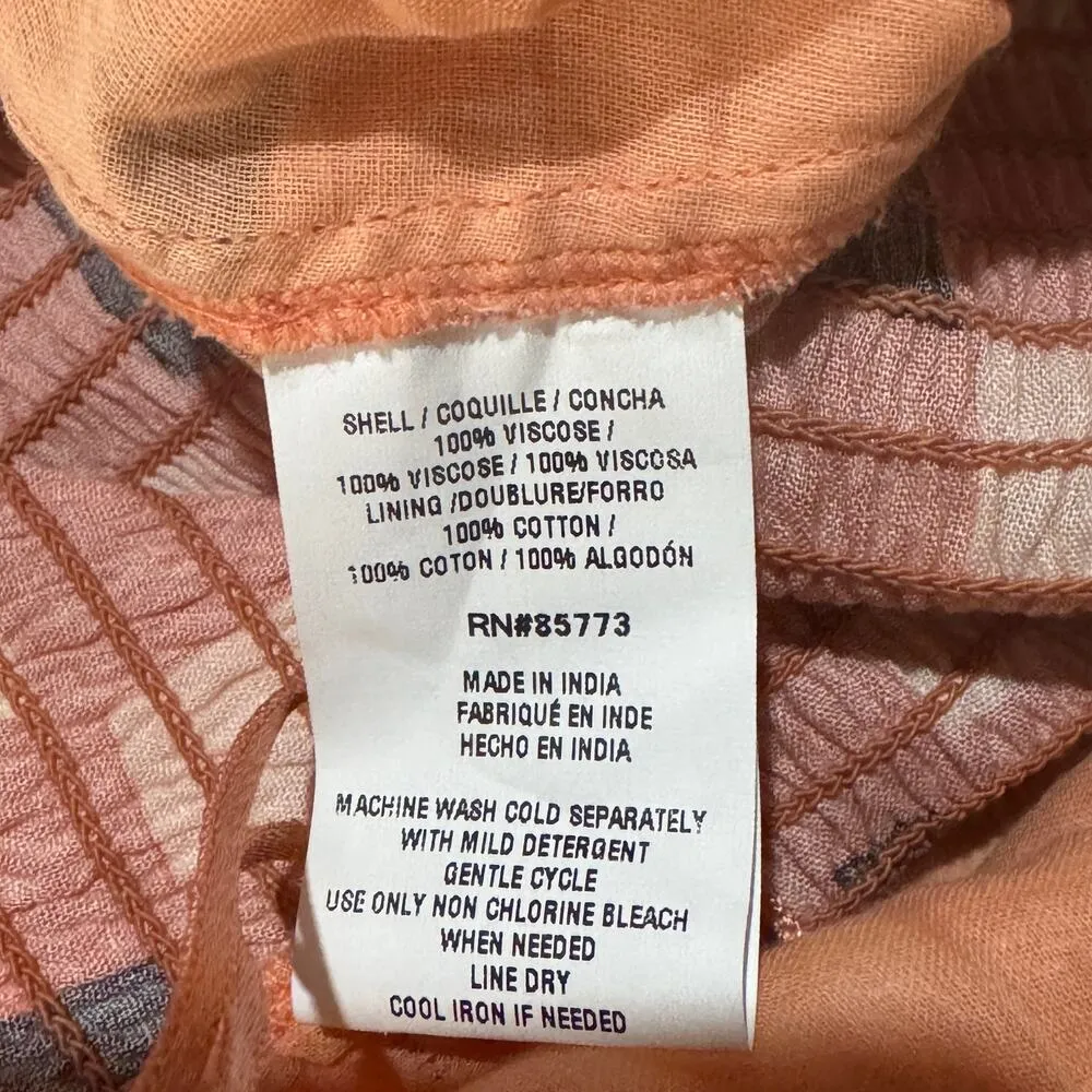 O’Neill Small Laura Cropped Tank Top Geometric Tie Spaghetti Straps Lightweight - Image 8