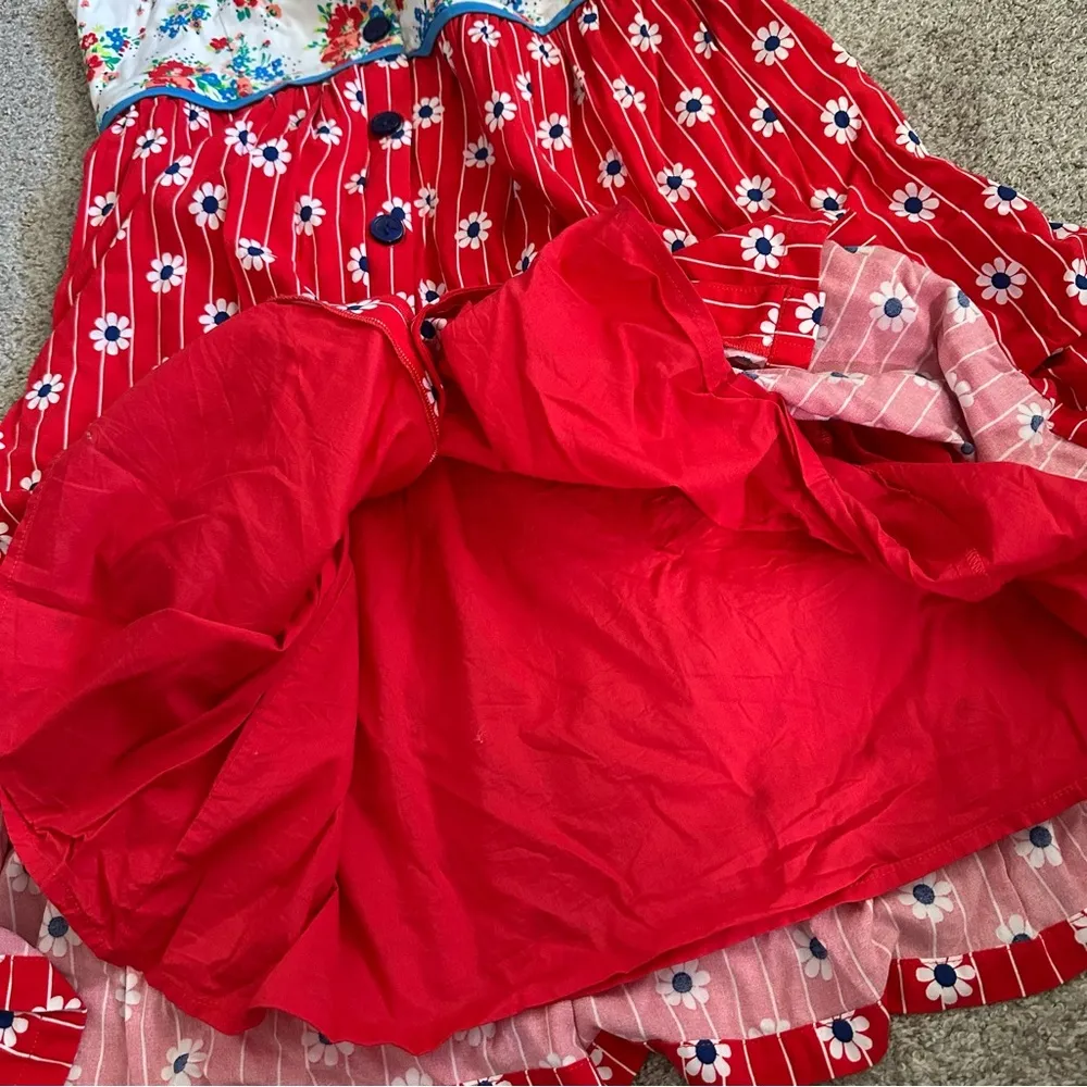 Wildflowers Allison Dress Red Size M - Image 6