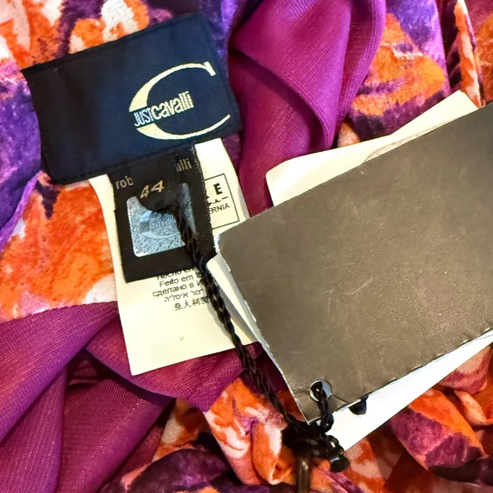 ROBERTO CAVALLI Just Cavalli Silk Floral Print Dress Size 44 (L) - Image 9