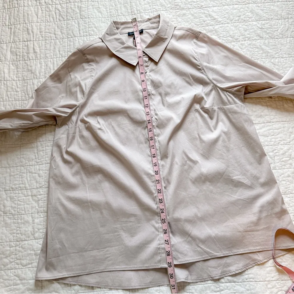 Universal Standard Canna Hi-low Button Down Shirt Lilac Marble NEW NWT Small 14- - Image 7