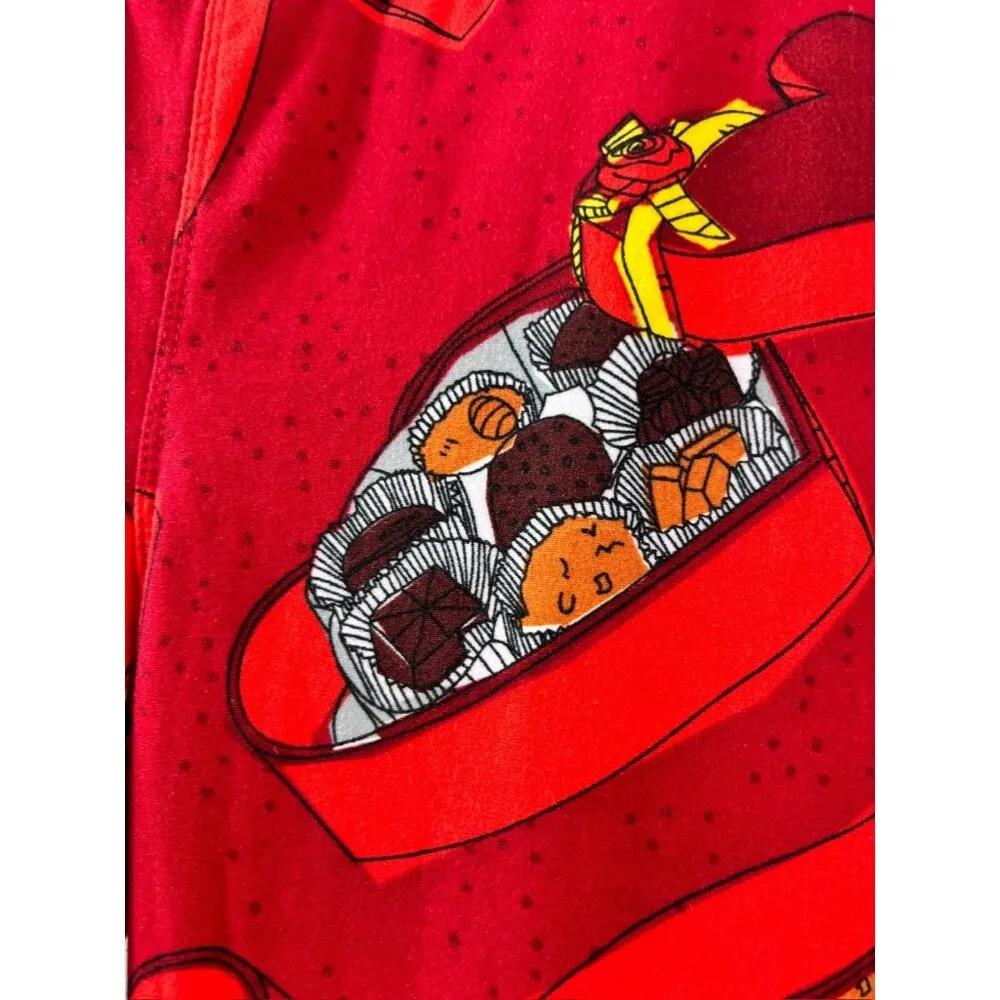 LuLaRoe Women's Red Chocolate Tights - Image 2