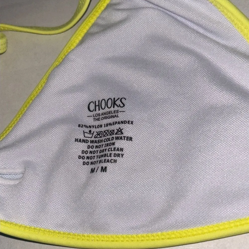 NWOT Rare Boutine LA | Chooks LA | Blue & Neon Yellow String & Fitted Bikini Set Size M - Image 5