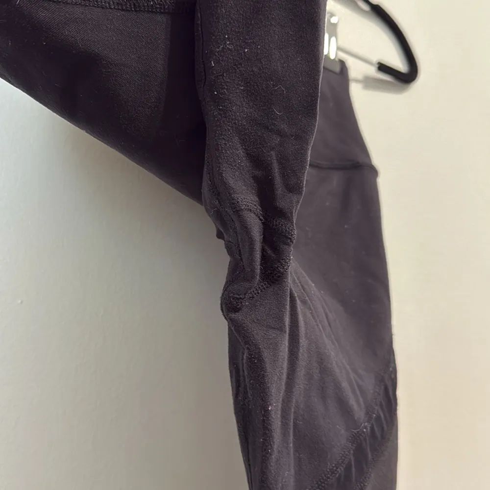 Alo Yoga Sheila Sheer Mesh Panel High Waisted Black Leggings Size Small - Image 8