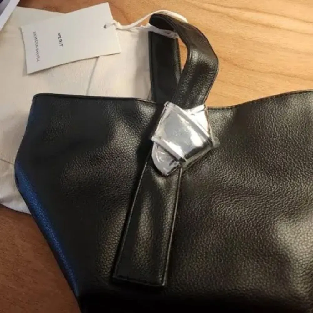 NWT Merit x Brandon Maxwell w/ dust bag Black Leather Bag Pouch Handbag Clutch - Image 2