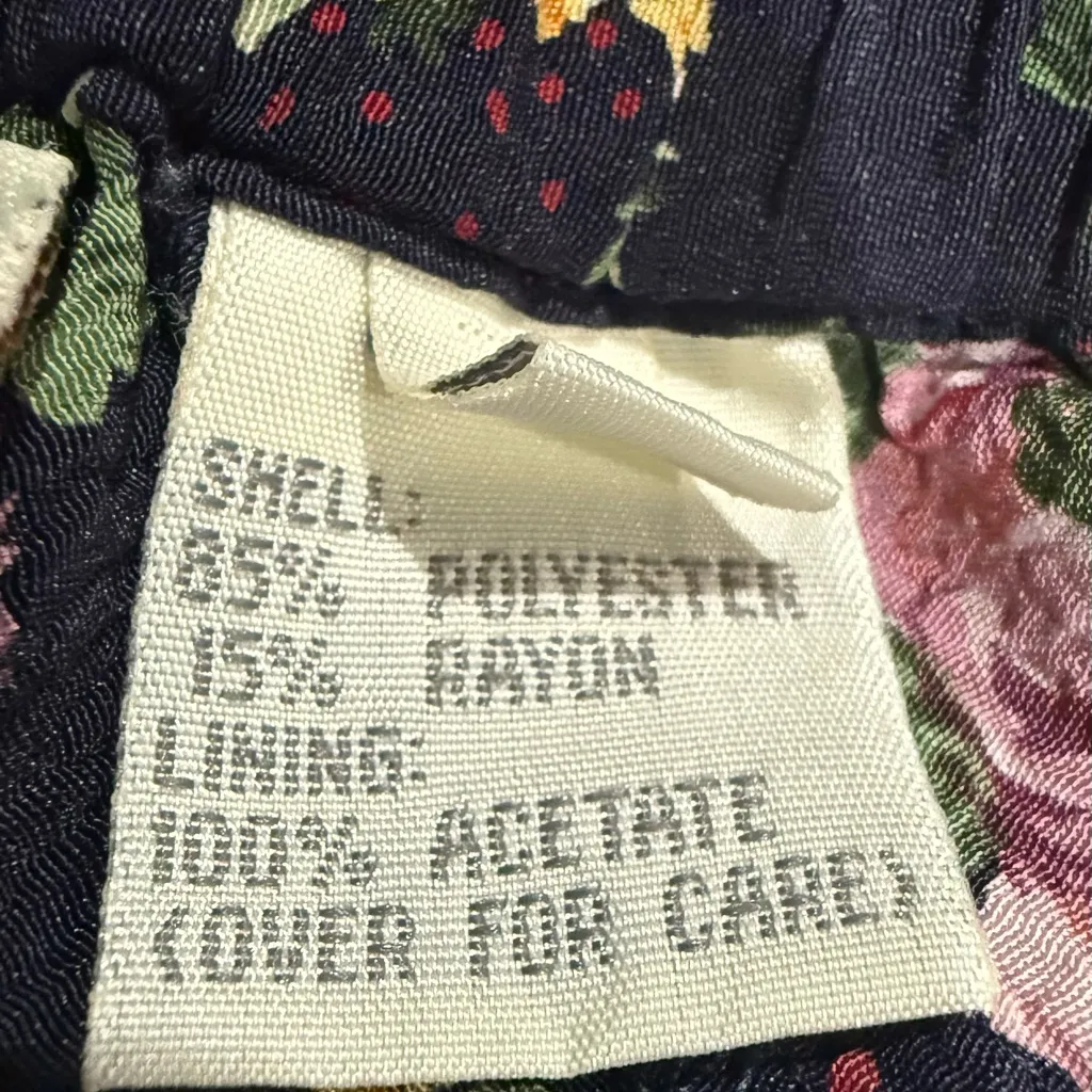 VTG Susan Bristol Patchwork Floral Midi Skirt Mixed Media Cottagecore Flowy Med - Image 4