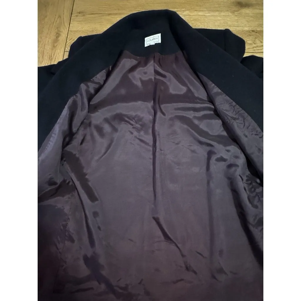 Louben Open Front Black Blazer Jacket Sweater Size 4 Career Designer Luxury VTG - Image 8