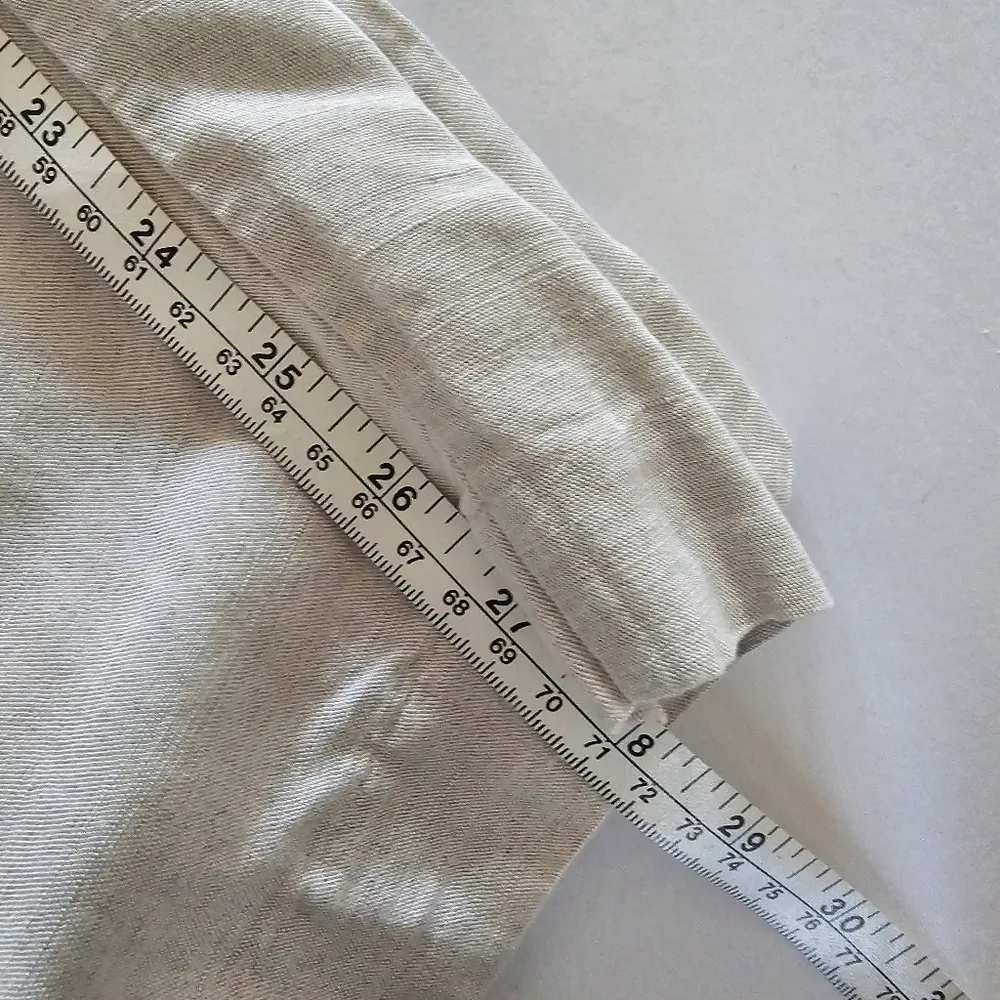 H&M Light Beige Ankle Linen Blend Joggers Size Large - Image 11