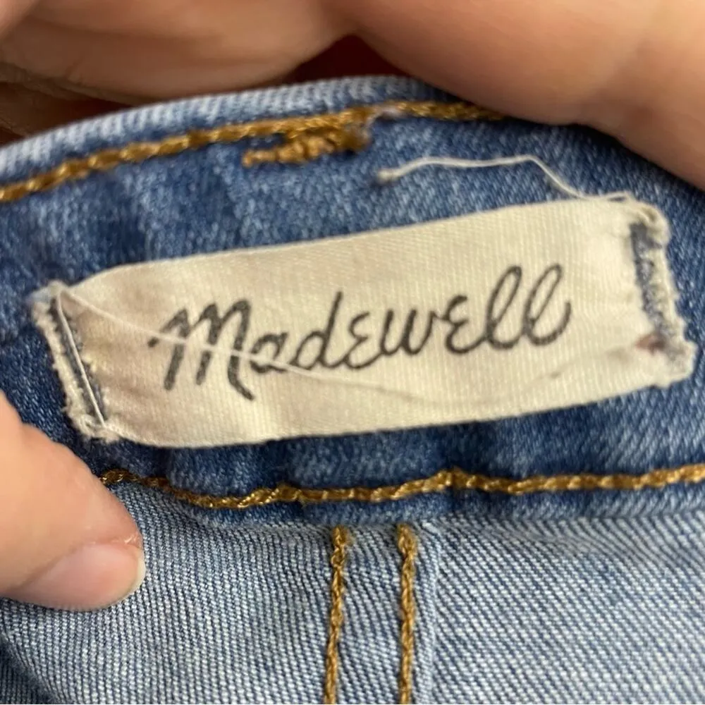 Madewell Curvy High Rise Skinny Jeans Womens 26 Blue Distressed Zip Fly Denim - Image 13