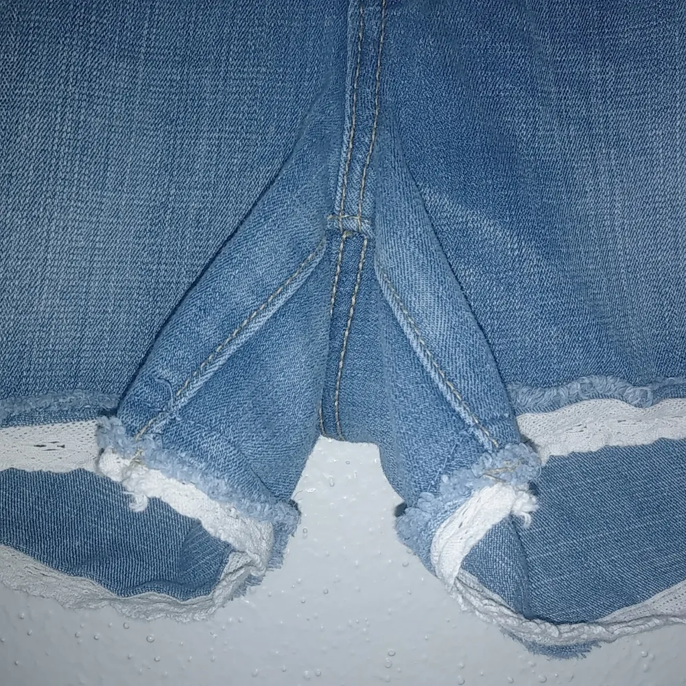 Seven7 14 36 Stitched Pocket Lace Trim Jeans Shorts Plus - Image 6