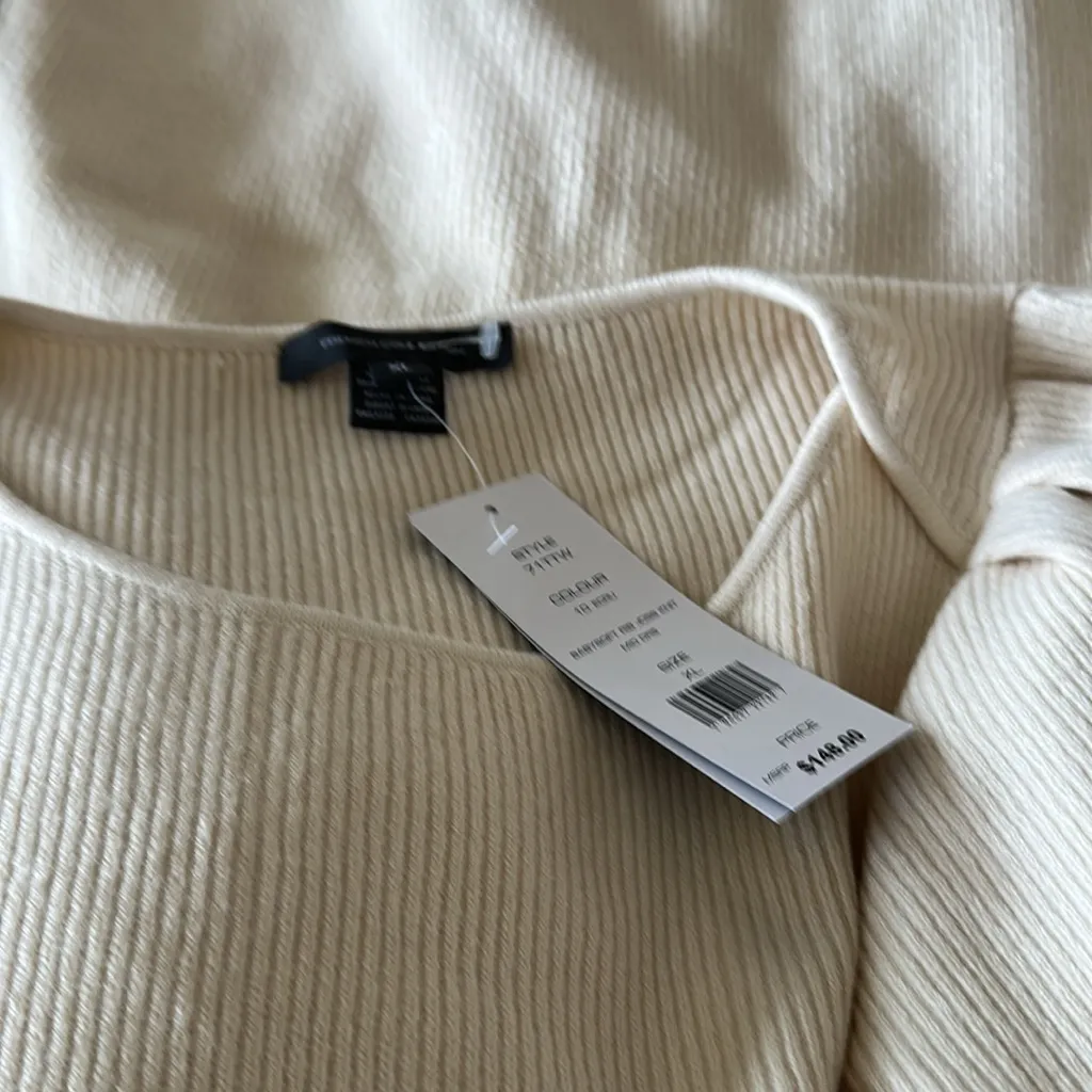 NWT French Connection Babysoft Joss Knit Dress In Color ECRU - Image 6