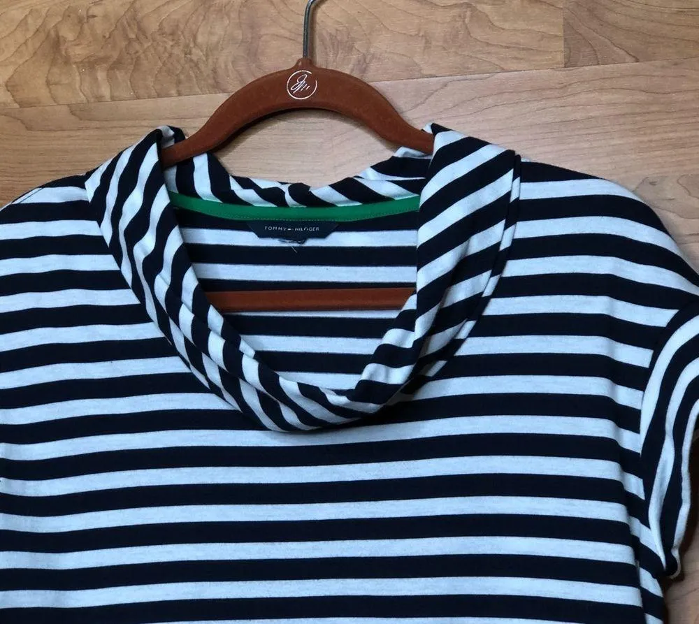 Tommy Hilfiger Short Cap Sleeves Tunic Black/White - Image 3