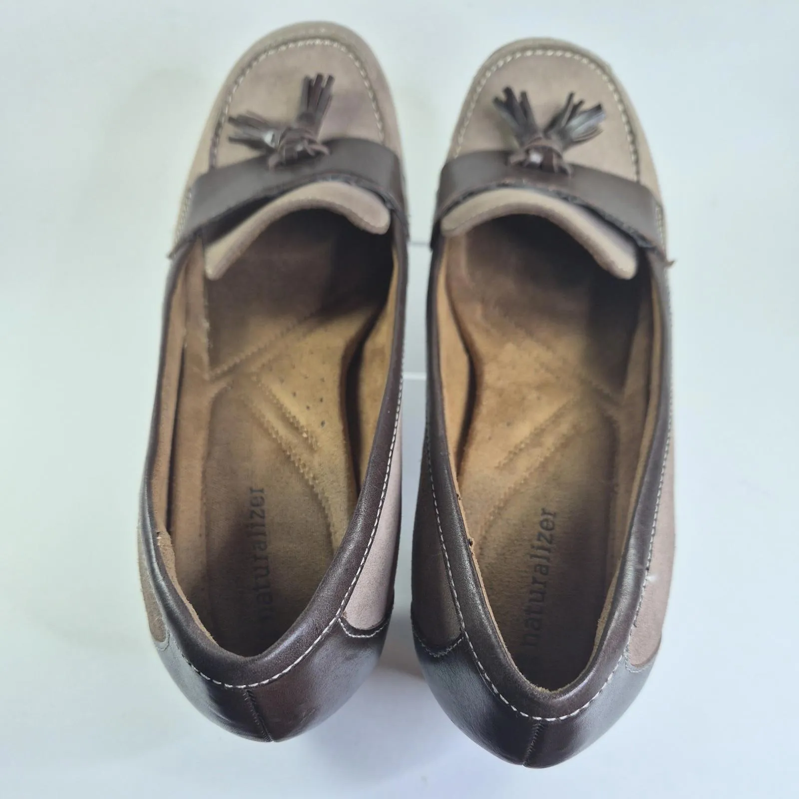 Naturalizer Fyre Loafer Shoes 10M Suede Style 3 inches Heel - Image 8