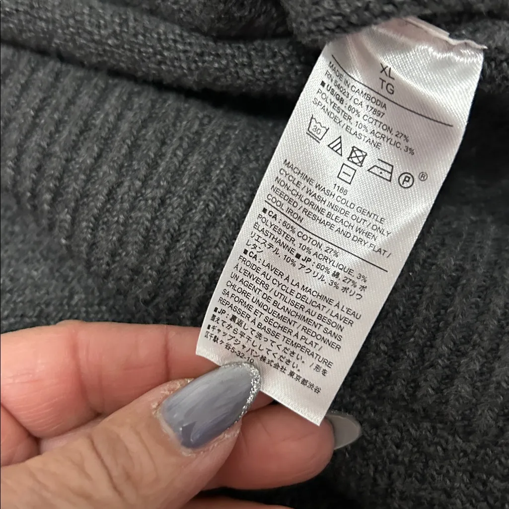 Banana Republic Factory Gray Turtleneck Sweater Dress - Image 10