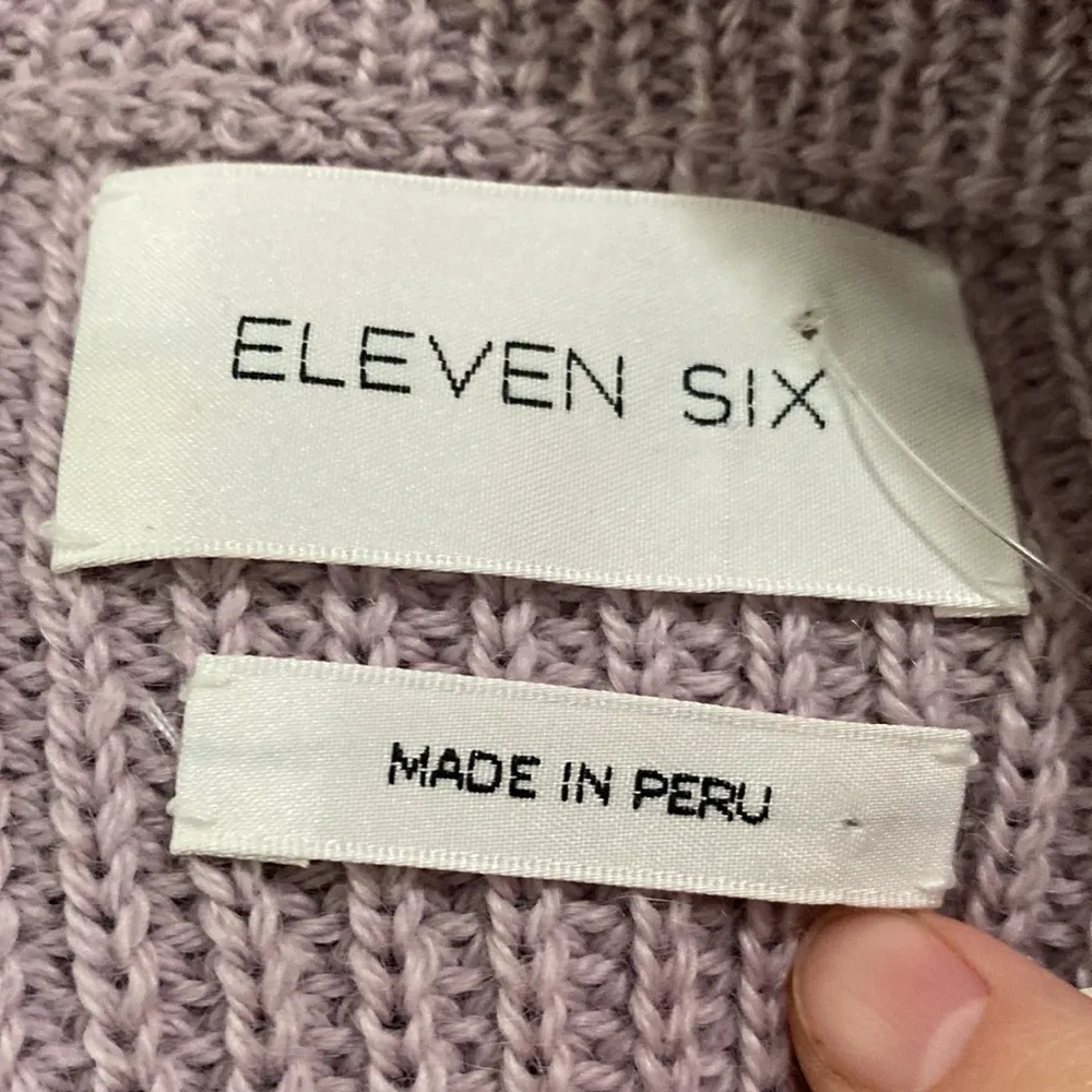 Eleven Six Mia lilac baby alpaca puff sleeve sweater size M Purple Size M - Image 12