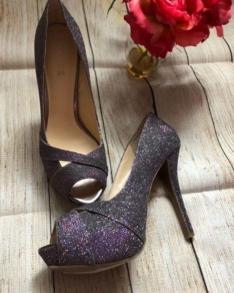 guess womens isila peep toe - Image 4