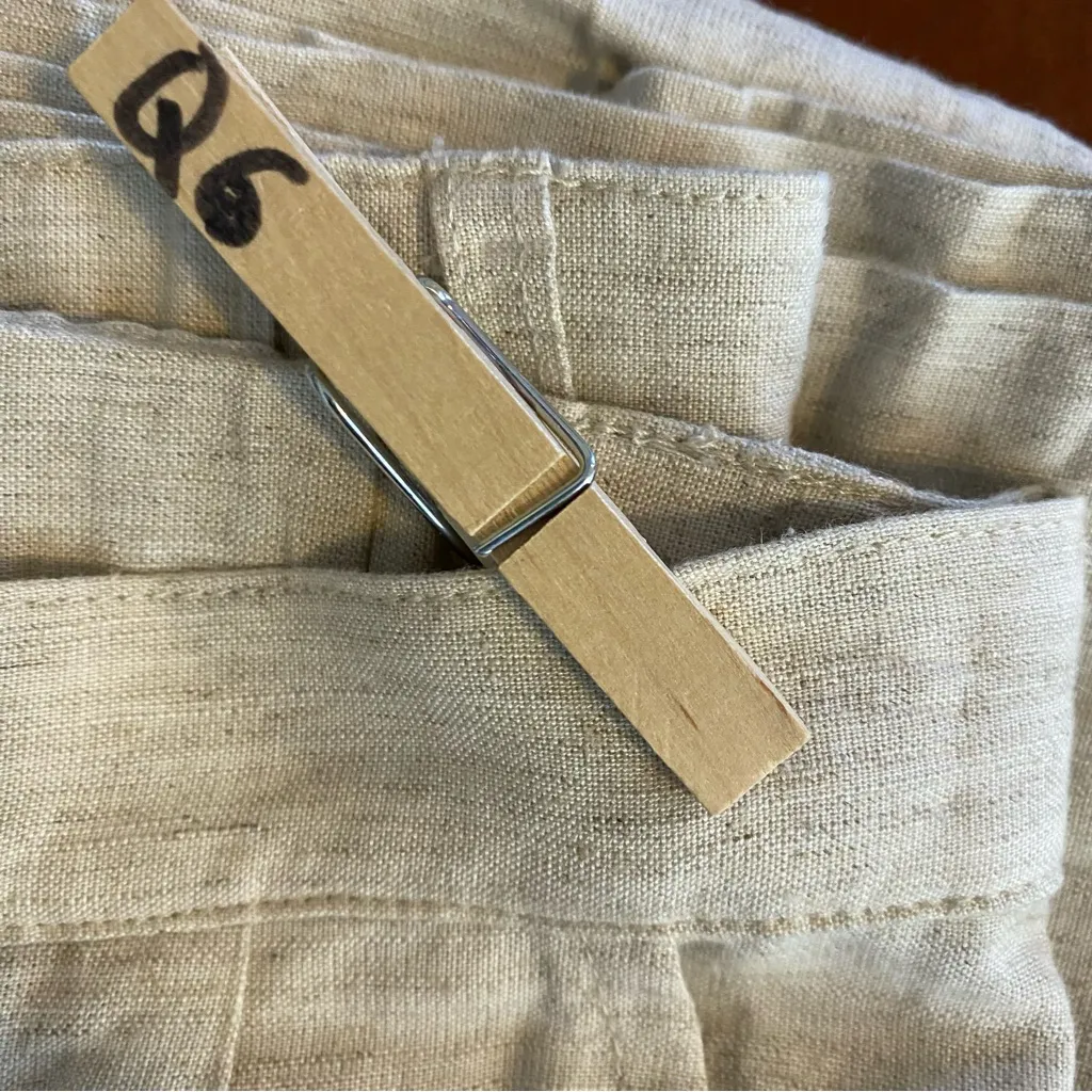Sundays khaki hemp‎ cotton cropped wide leg trouser pant size small coastal - Image 8