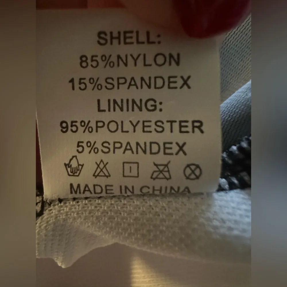 Denater Multicolor Striped Tankini Bathing Suit NWOT Black Size XL - Image 5