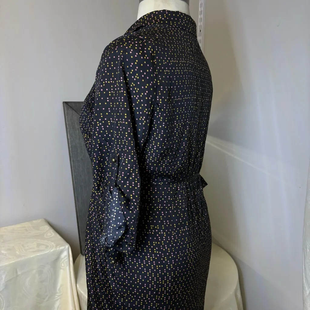 Maison Jules Black and Gold Long Sleeve button down Dress - Image 11