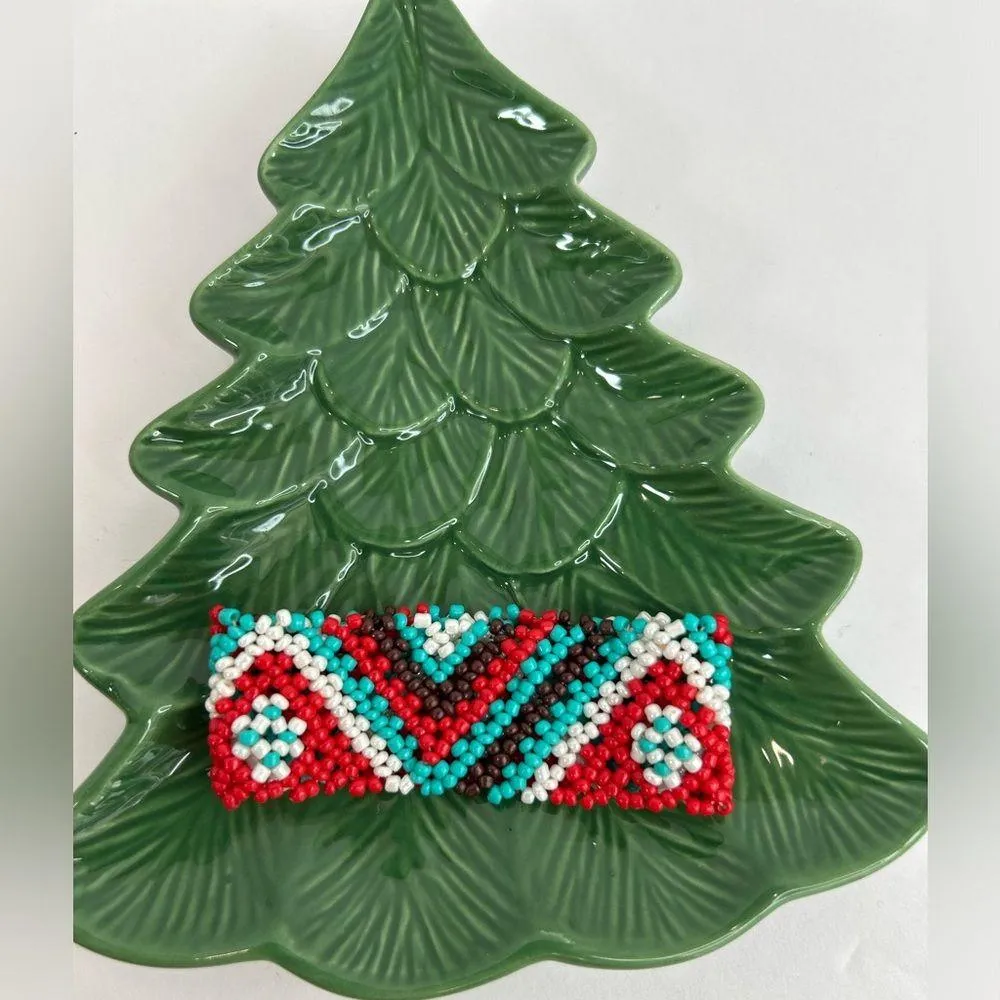 💎Stretchy seed bead bracelet. Preloved great condition💎 Red - Image 2