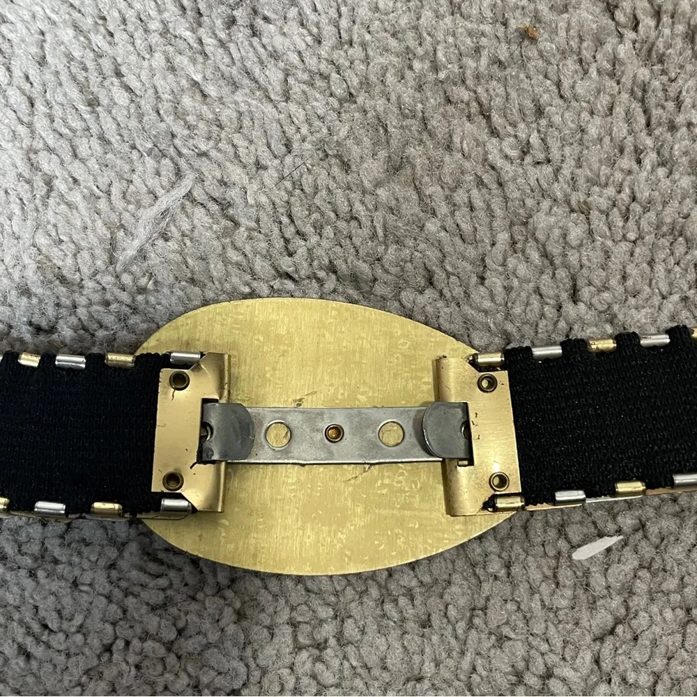 Vintage women's fashion belt 2 two tone silver gold metal fish scale belt - Image 5