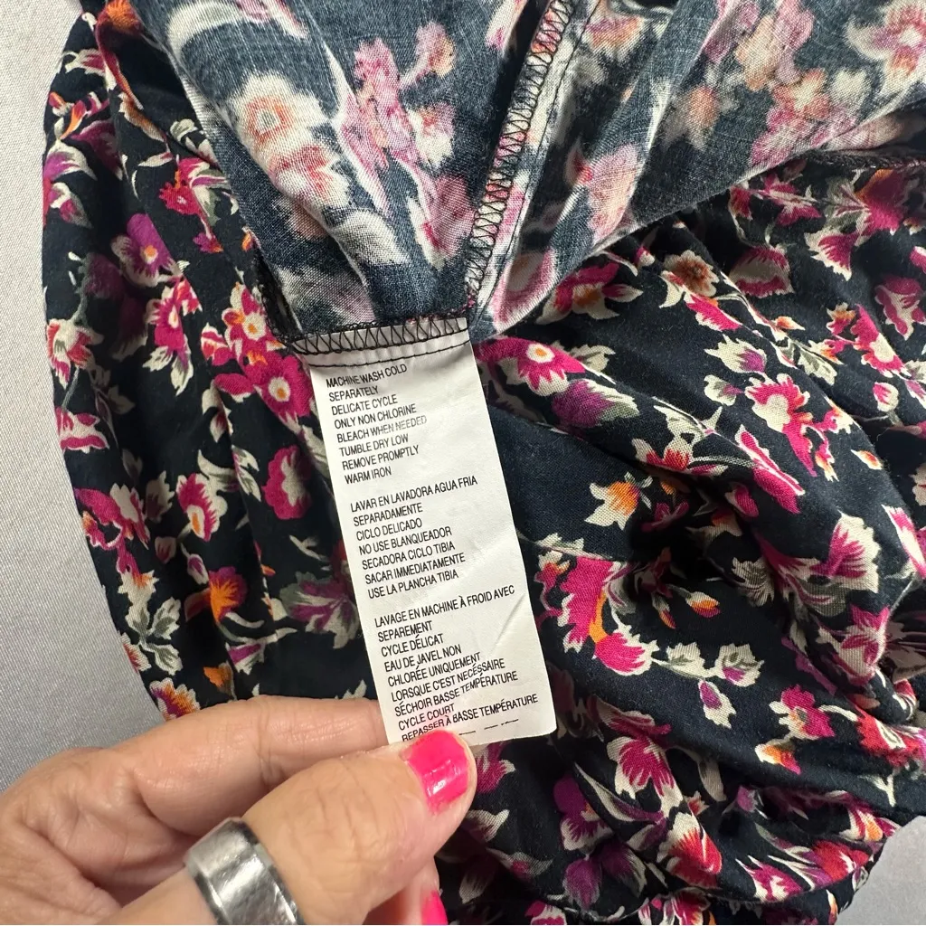 Kathie Lee • Vintage Button Front Floral Midi Long Skirt Size 12 Womens Pink - Image 5