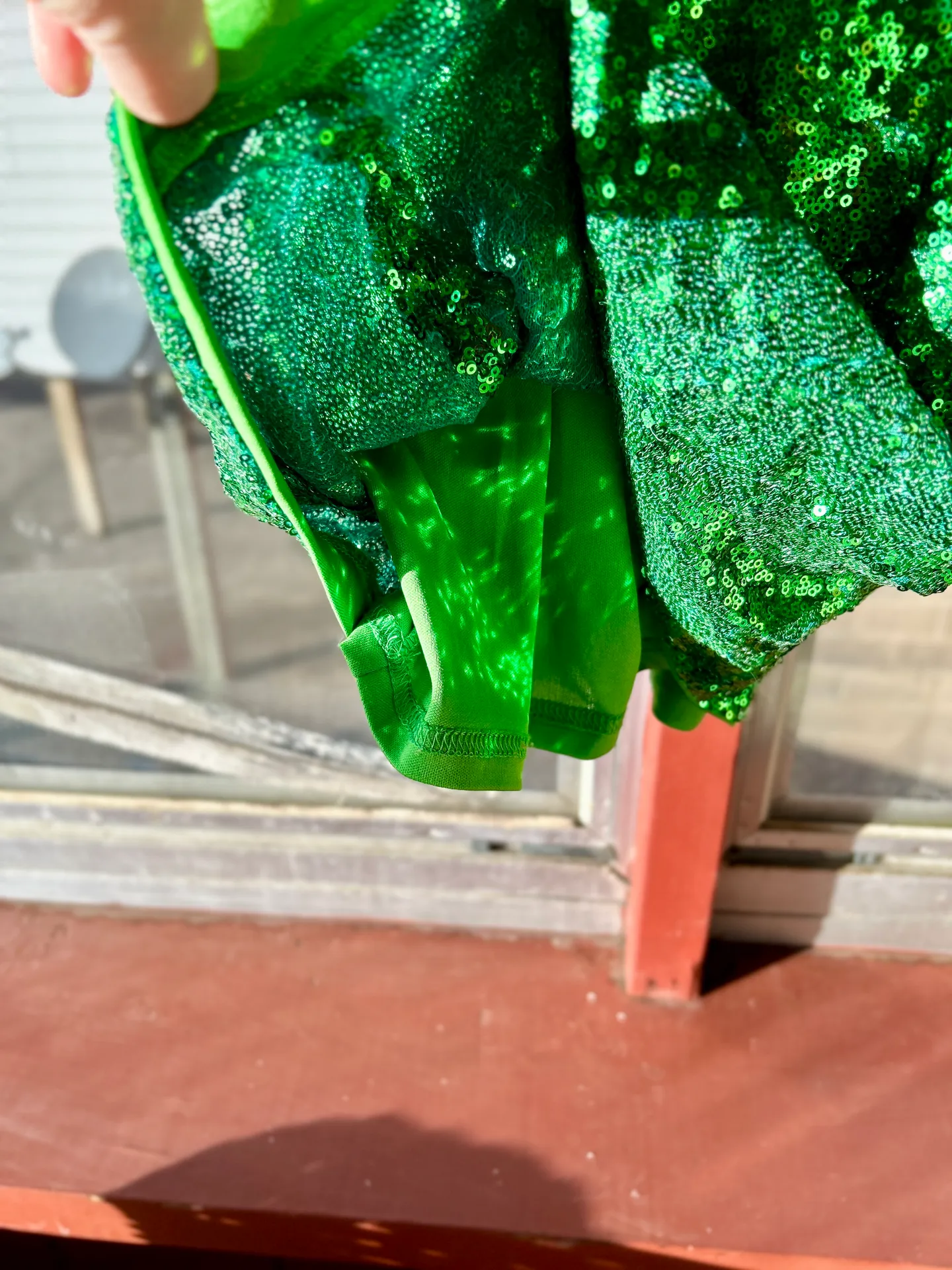 Green Sequin Mini Dress - Image 3