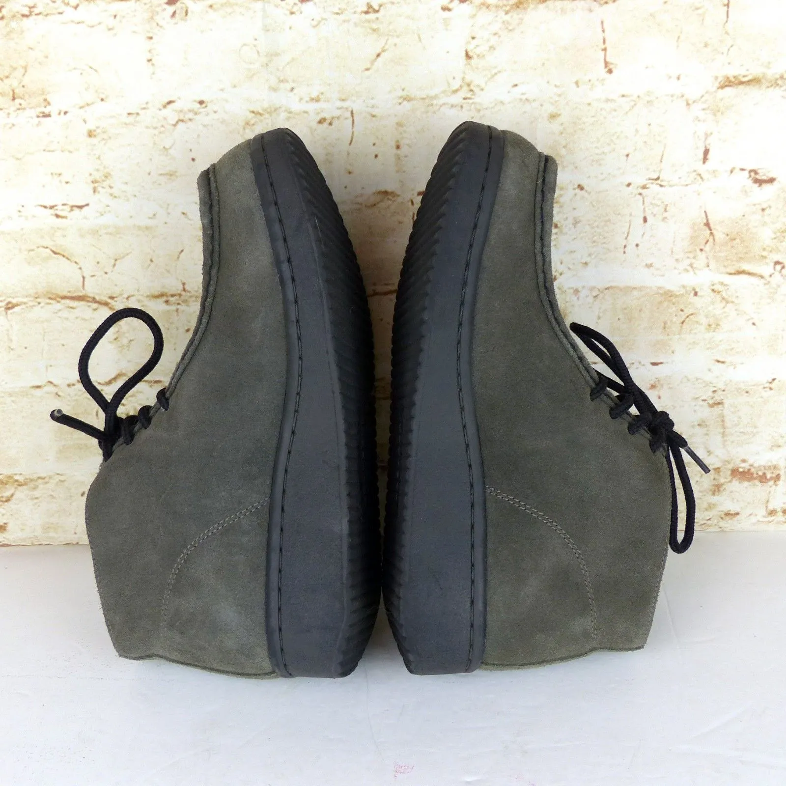 Candies Chukka Boots Women 8 Gray Suede Moc Toe Wallabee Lace Up Casual Y2K VTG - Image 7