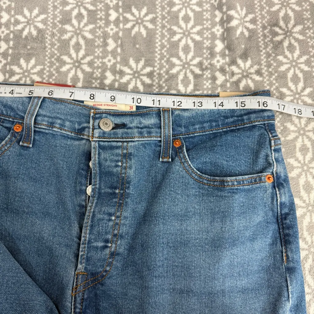 NWT Levi's Women's Wedgie Straight HighRise Stretch‎ Jeans Size 31 × 28 - Image 10