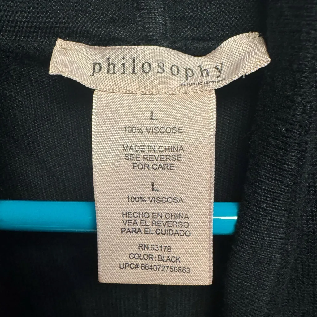 Philosophy Black‎ Viscose Cardigan - Image 2