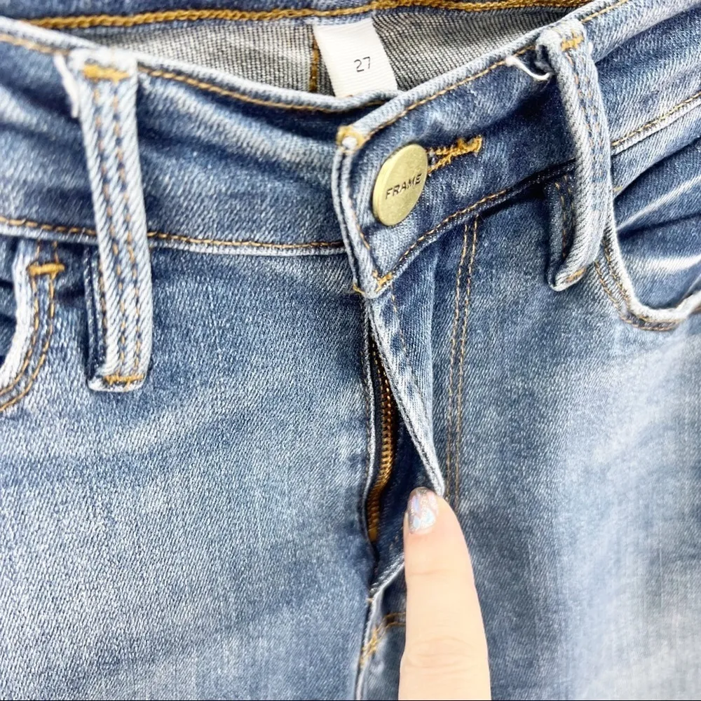 FRAME Le Skinny De Jeanne in Cape May Blue Ankle Stretch Revolve 27 - Image 4