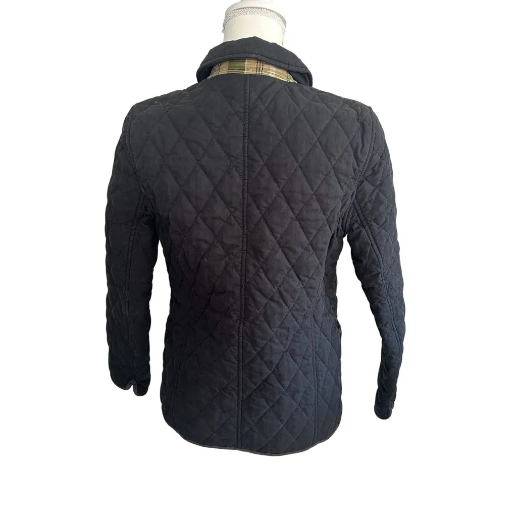 LL BEAN Vintage Black Quilted Jacket Size 0 - Image 5