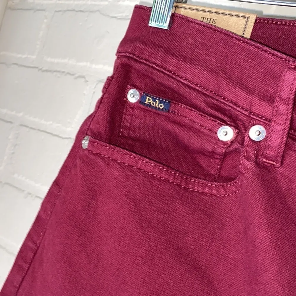 Polo Ralph Lauren jeans red plum color NEW high rise stretch Tompkins - Image 7