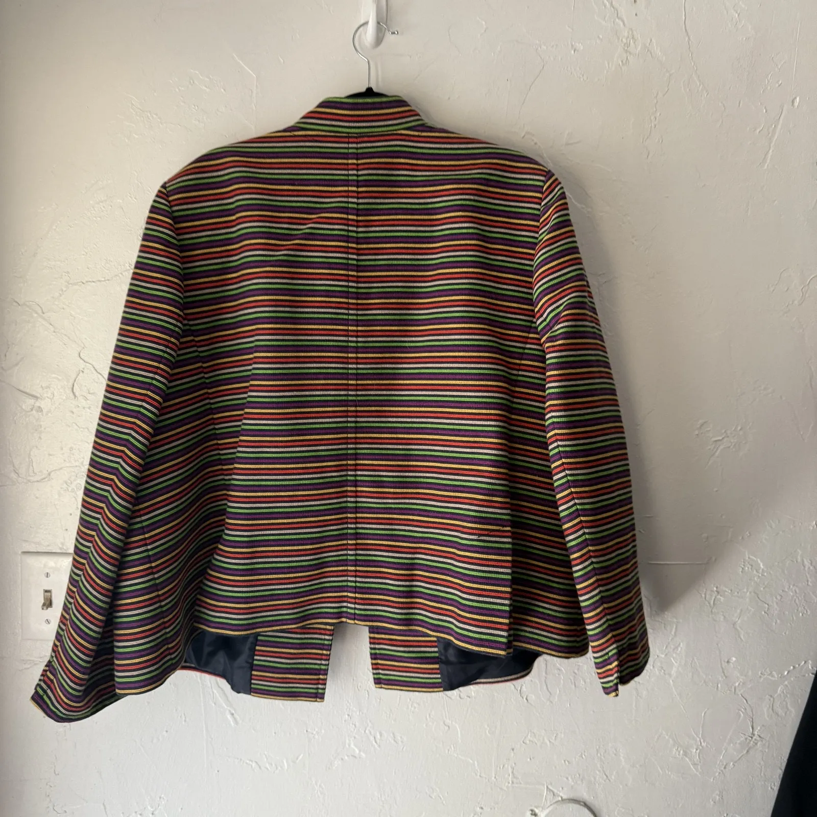 Talbots Blazer Womens 22WP Striped Two Button Lined Cotton Blend Jacket Plus Siz - Image 12