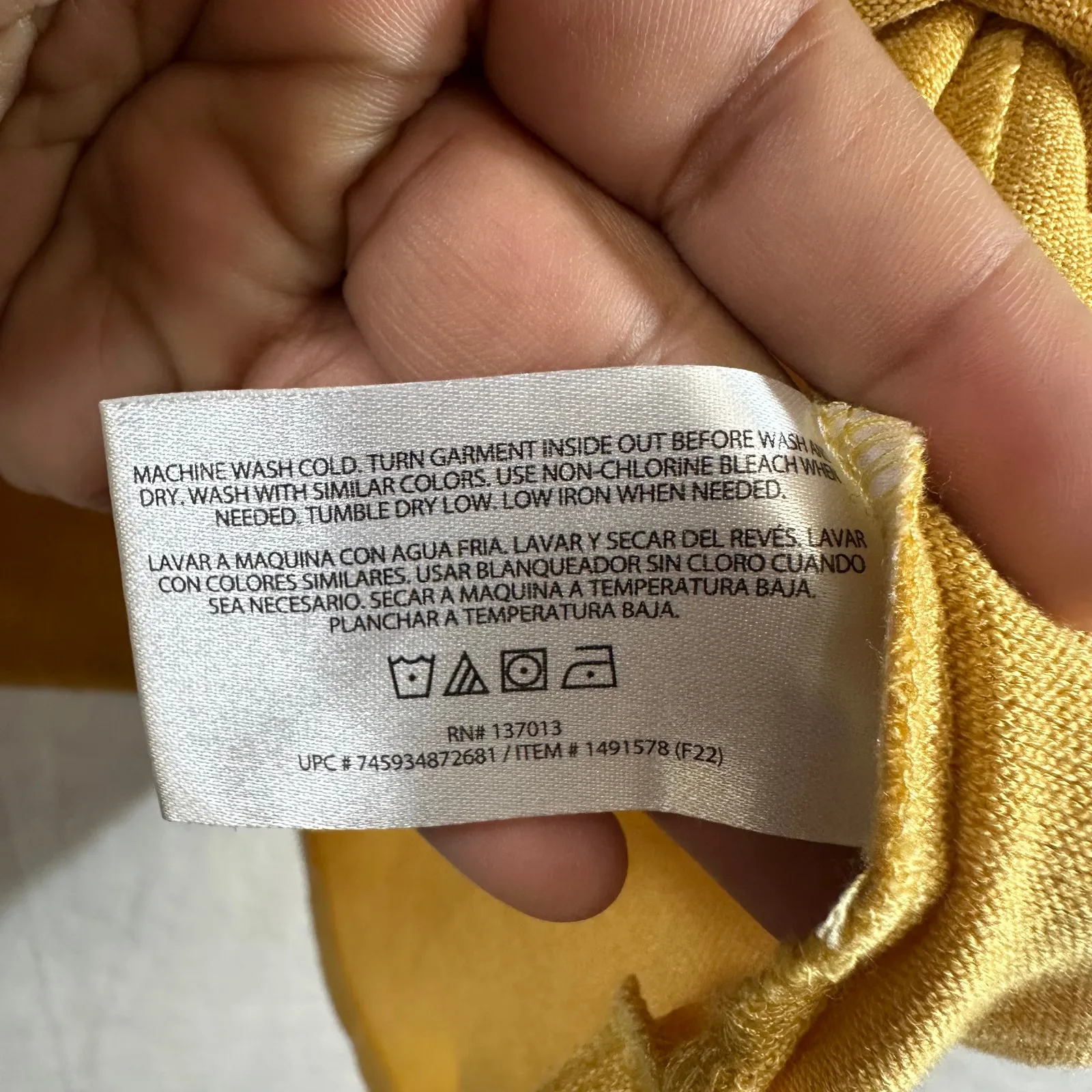 ORVIS XL Top Yellow Mustard V-Neck Stretch Soft Basic Shirt Tunic Dolman Sleeve‎ - Image 9